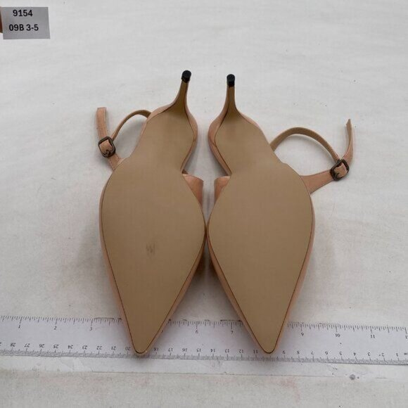 FSJ Women Classic High Heels Slingback Pumps Formal Dress Shoe Pointy Toe Office - Picture 7 of 8